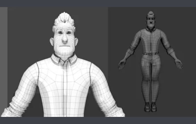 create aaa game ready 3d character model with rigging and pbr textures