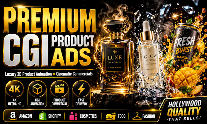 do a 3d product animation video, cgi ad, product commercial