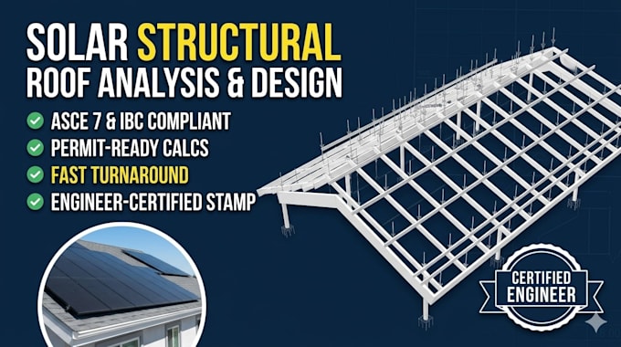 write a structural engineering letter for solar panel roof load analysis