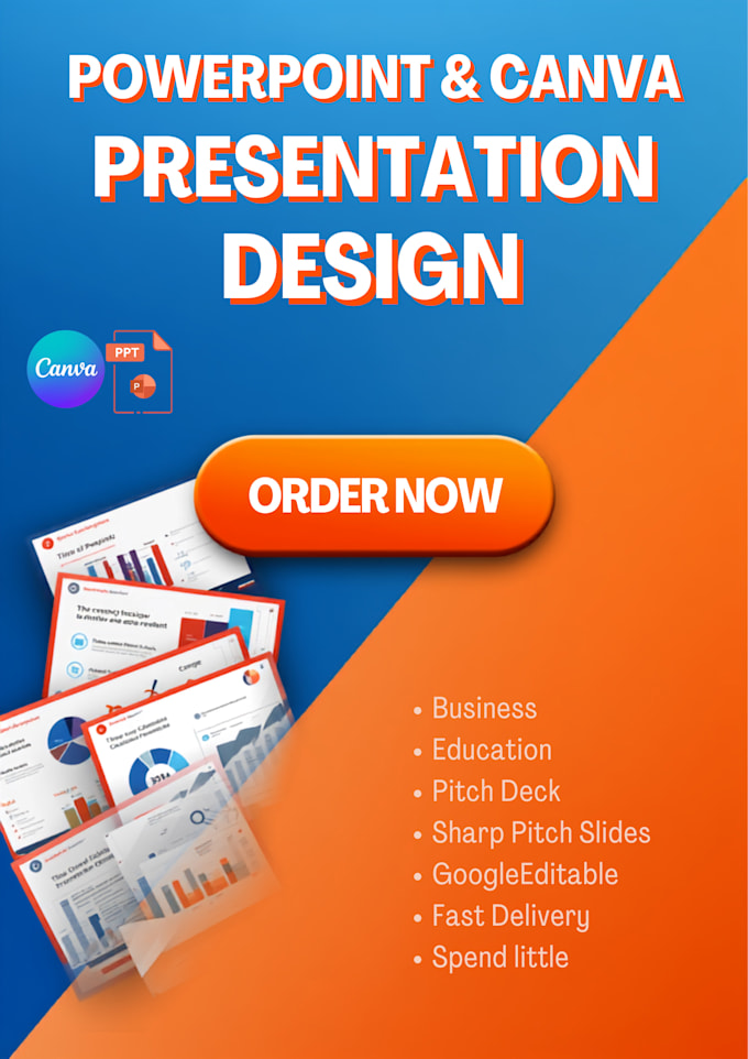create professional presentation in canva or powerpoint