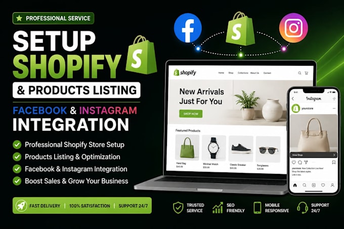 setup shopify store with facebook and instagram integration