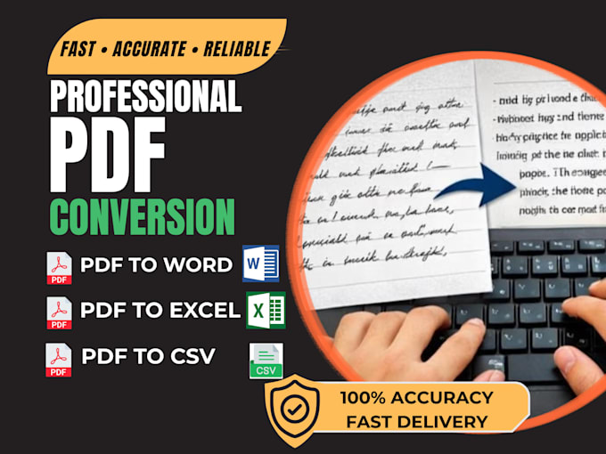 convert PDF to excel, word, and CSV accurately