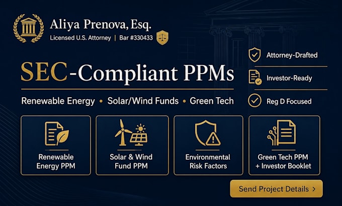 draft a premium green tech ppm and investor booklet