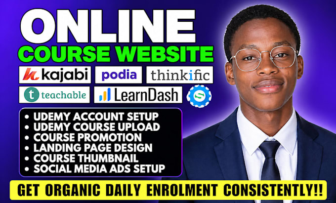 build thinkific website setup courses, setup kajabi course website clickfunnel