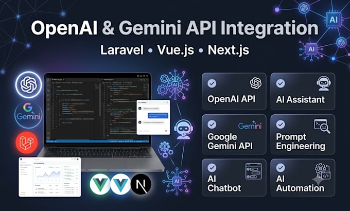 integrate chatgpt, openai, or gemini API into your laravel app