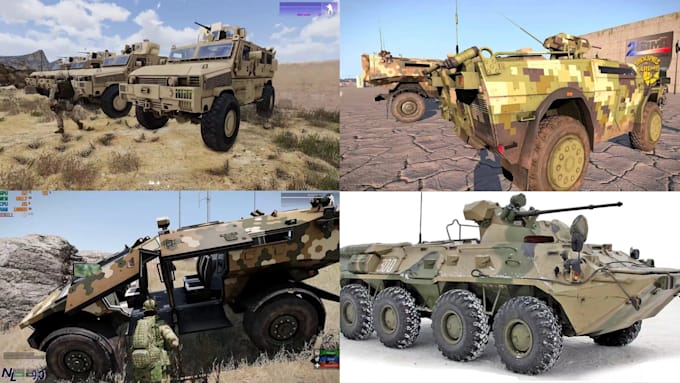 create custom vehicles and military props for arma reforger