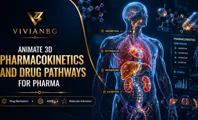 animate 3d pharmacokinetics and drug pathways for pharma