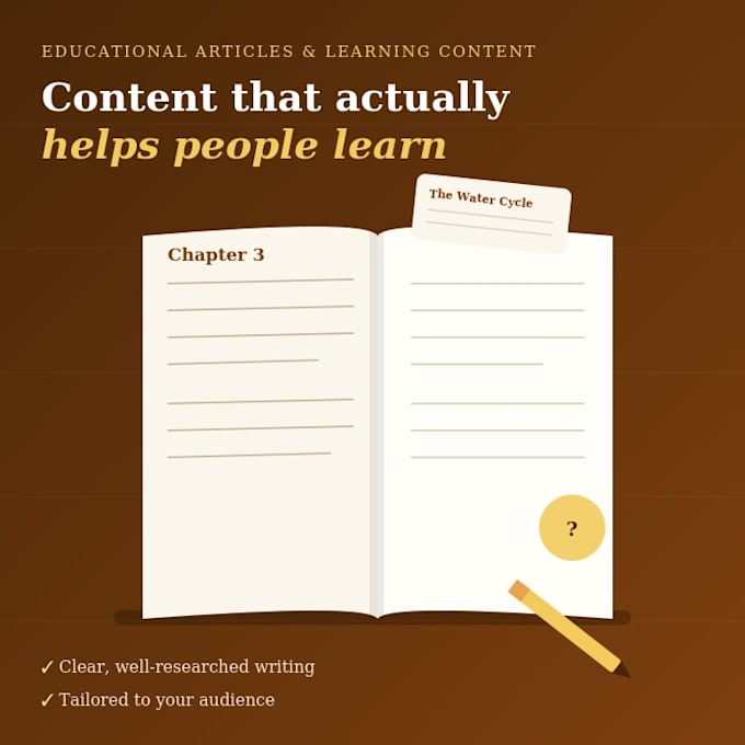 write clear educational articles and learning content