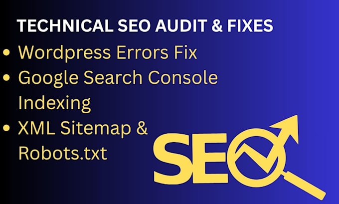 do technical SEO audit and fix wordpress errors