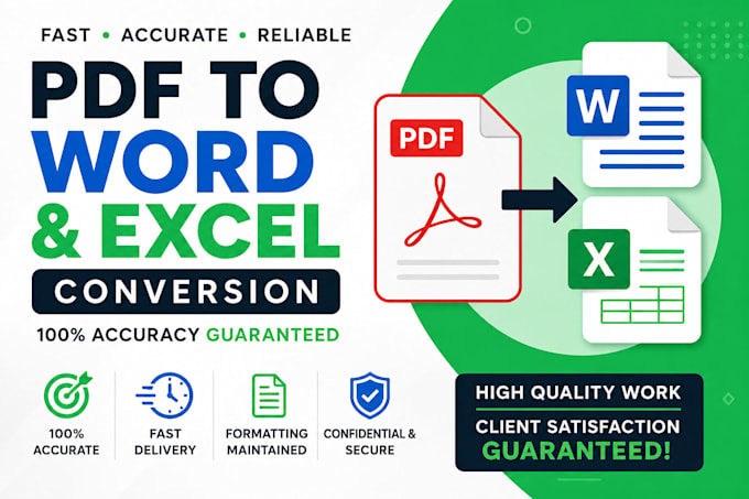 convert pdf to exel or word accurately