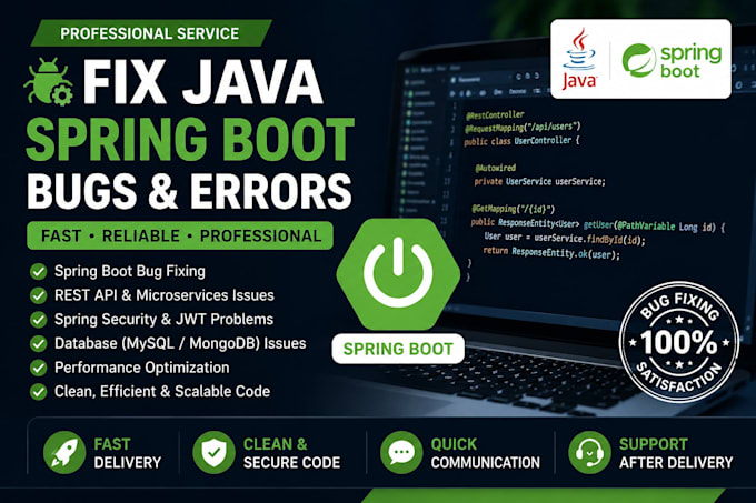 fix java spring boot bugs
