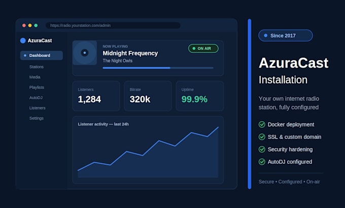 install and configure azuracast on your vps