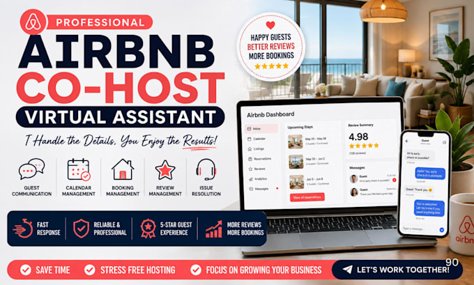 manage airbnb co host virtual assistant for guest communication