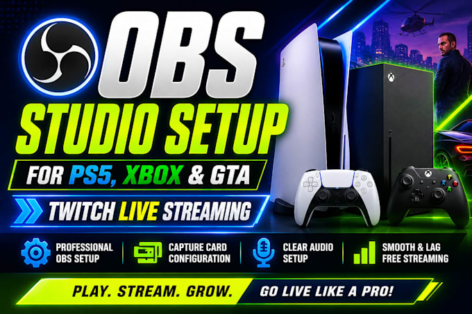 setup obs studio for ps5, xbox, twitch and youtube streaming whatnot setup