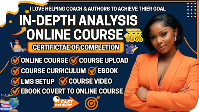 create online course content, certificate of completion, course curriculum
