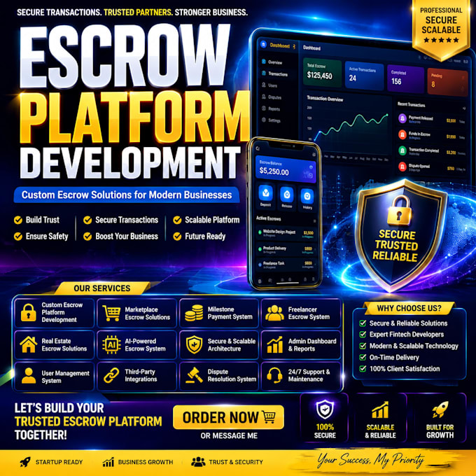 develop secure escrow platform for marketplace and fintech startups