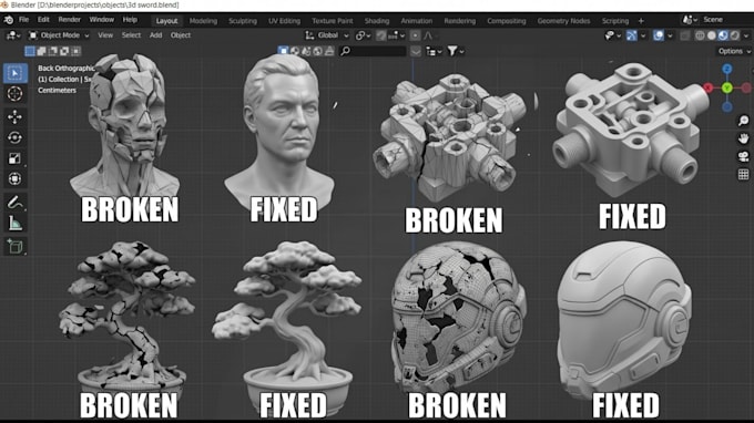 repair fix stl file mesh errors optimize 3d model for 3d printing