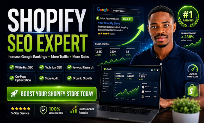 do shopify seo expert on page optimization technical google ranking and traffic