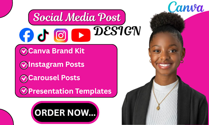 design canva brand kit, editable canva templates, social media posts