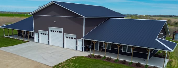 design your barndominium, house plan, recital space, facade and pole barn