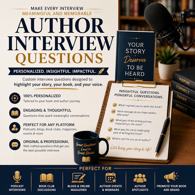 write personalized author interview questions for your book