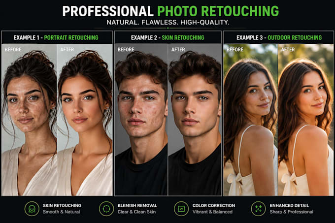do professional photo or portrait retouching for you