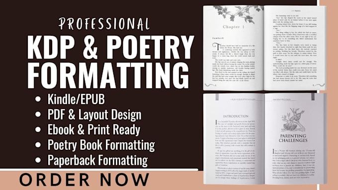 format your manuscript for amazon KDP, poetry book format, paperback formatting