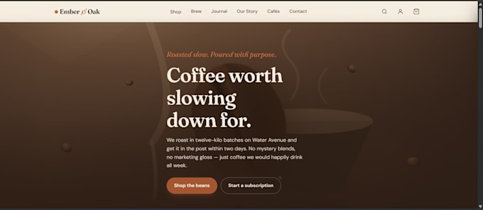 design a modern e commerce website with 3d product animation