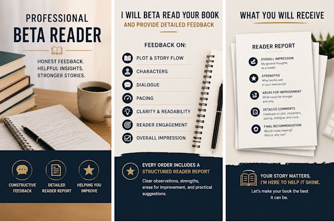 beta read your manuscript with detailed feedback