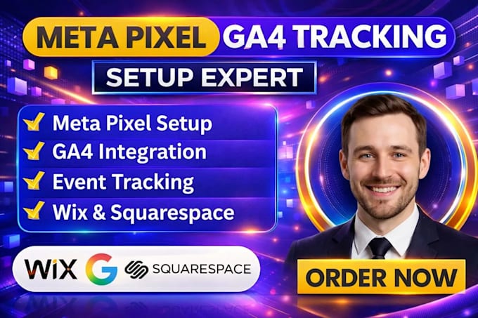set up wix, squarespace meta pixel and google analytics tracking error fixing