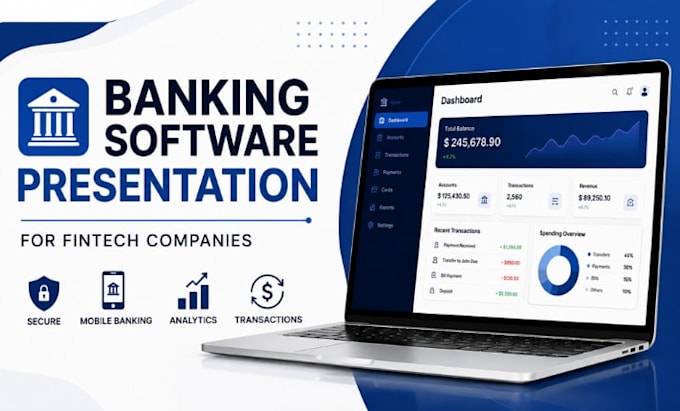 design banking software presentation for financial technology companies
