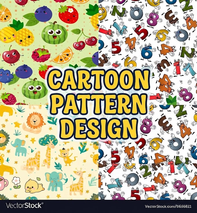 create seamless cartoon pattern design