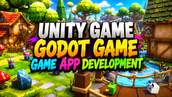 develop 2d 3d godot game, unity game, unity game development