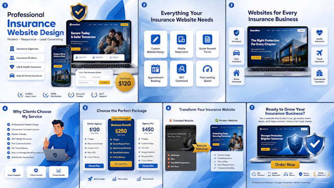 create a modern insurance agency website with wordpress