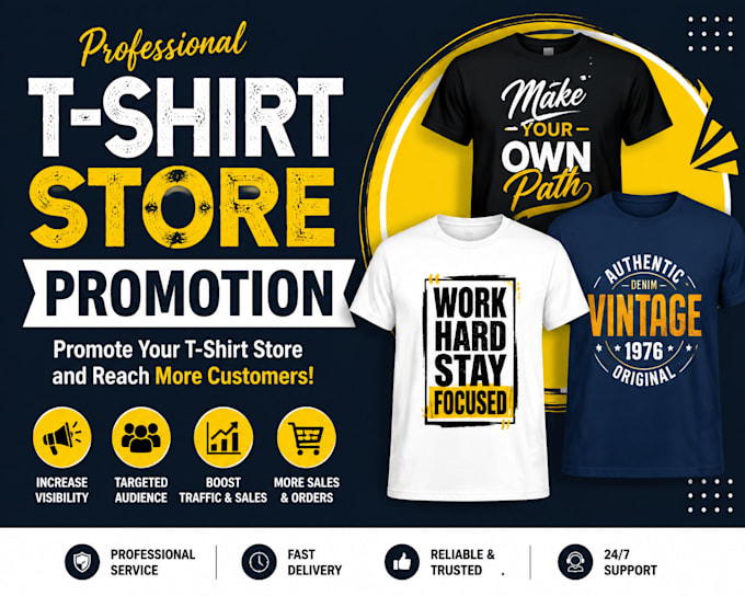 do tshirt store promotion to get more traffic and visibility