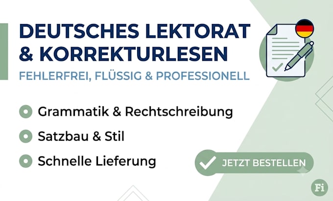 proofread, edit or write your german text professionally