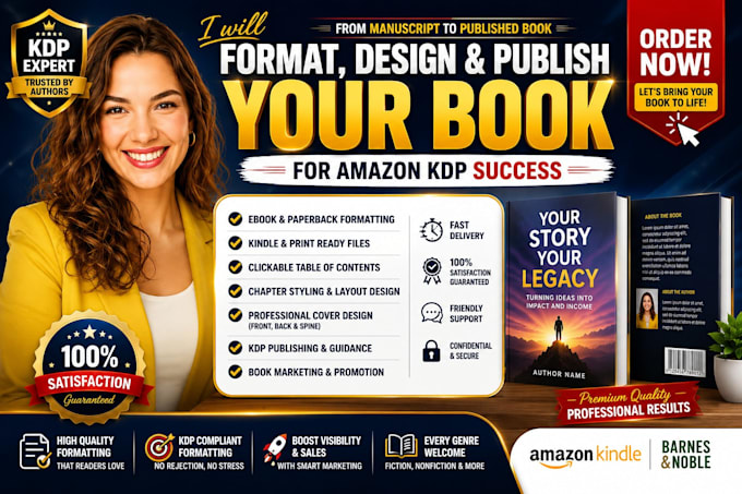 book formatting paperback formatting kindle ebook formatting book layout design