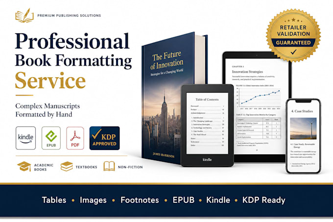 format complex book with table footnotes and image for kdp