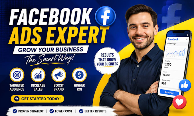 design high converting facebook ad banners and thumnail