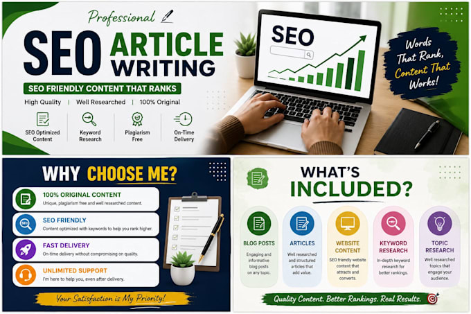 write SEO optimised blog posts and website content