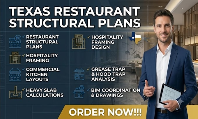 draw texas restaurant structural plans and commercial kitchen layouts