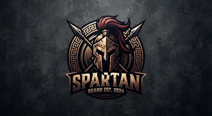 design a powerful spartan logo for your brand