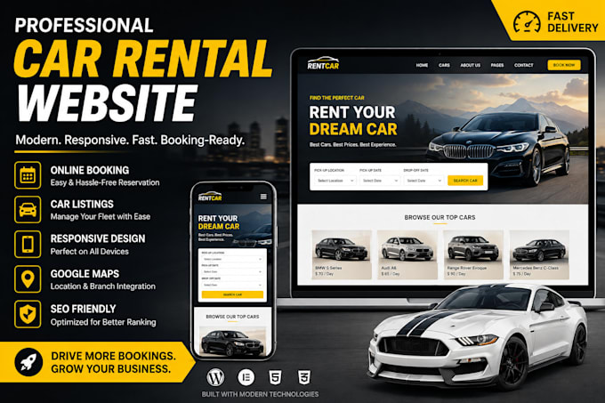 build a modern car rental booking website