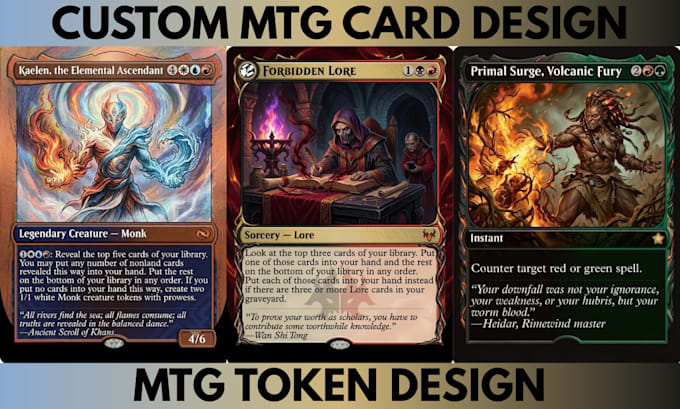 create custom mtg card design tcg alter art commander magic the gathering set