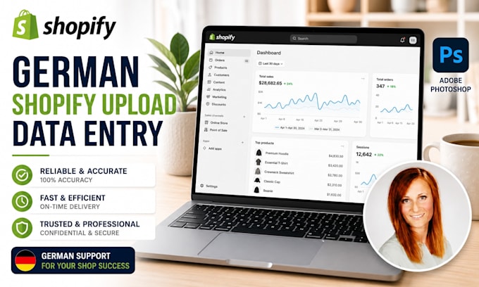 be your german shopify virtual assistant and product upload expert
