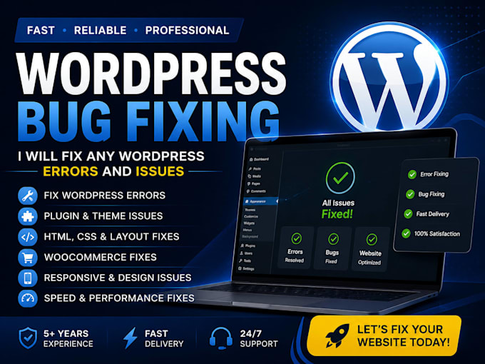 fix wordpress bugs, errors and CSS issues