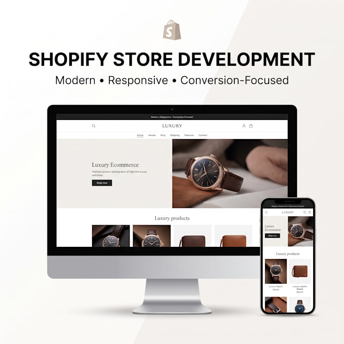 build your shopify store and landing page