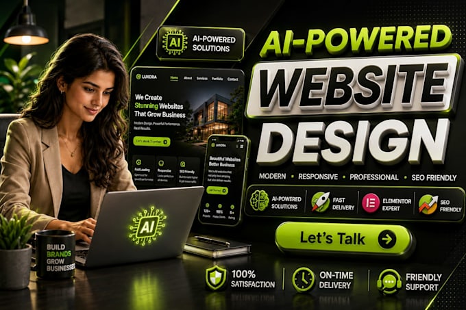 create a mordern ai powered website for your business