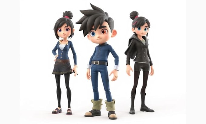 create 3d toy model, collectible figure, character toy and 3d printable model