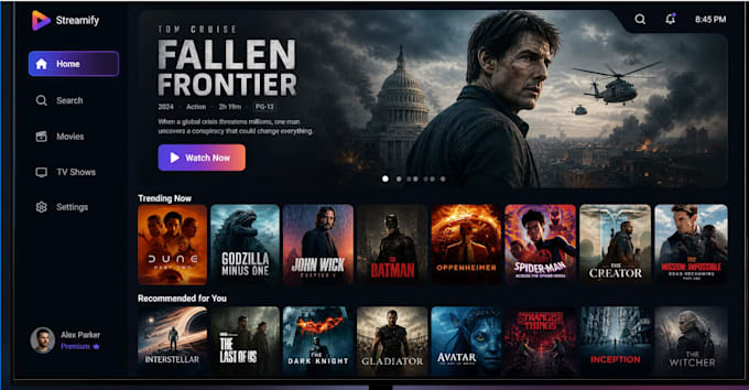 develop ott vod streaming app for smart TV, mobile